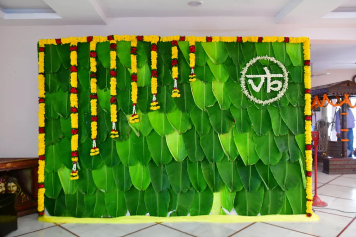 Traditional backdrop setup